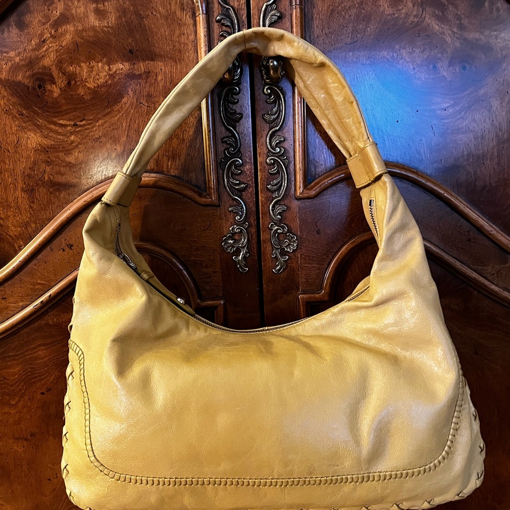 Outstanding vintage deep yellow/gold Hobo brand hobo style purse